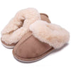 Cozy Women's Slip-On Winter Slippers With Plush Fleece Lining, Fluffy Moccasin, And Non-Slip Platform For Home Comfort